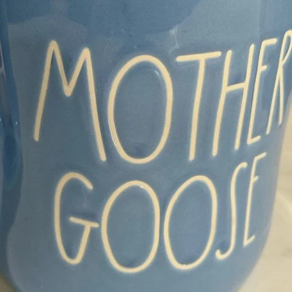 Rae Dunn Blue and White MOTHER GOOSE Mug with Spoon - Picture 5 of 8